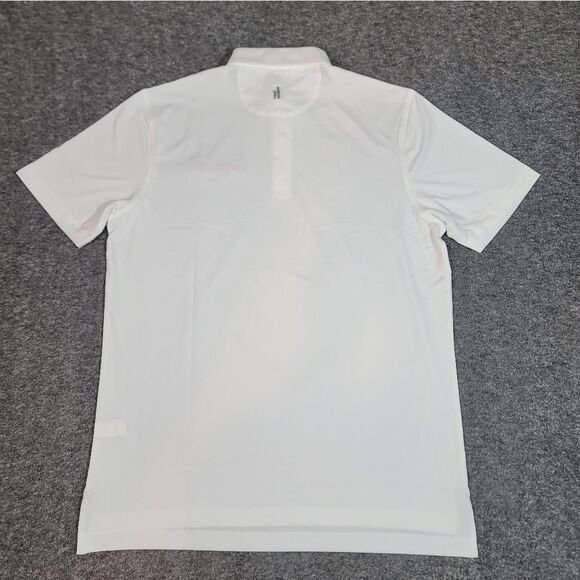 Johnnie-O Birdie Men Golf Polo Shirt Size M White Carousel Industrie Embroidered - Picture 2 of 14